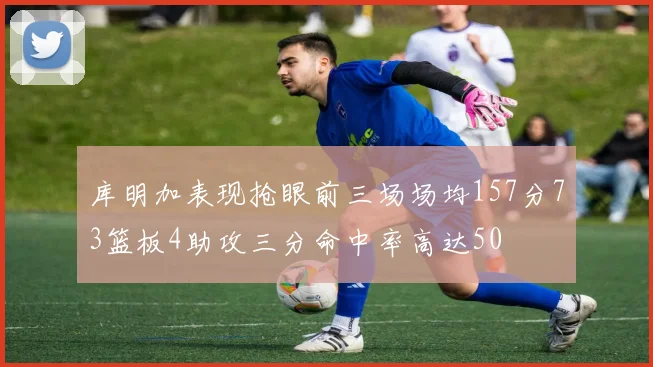 库明加表现抢眼前三场场均157分73篮板4助攻三分命中率高达50